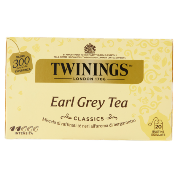 Twinings Earl Grey Tè Nero al sapore di Bergamotto 20 filtri The 40 g
