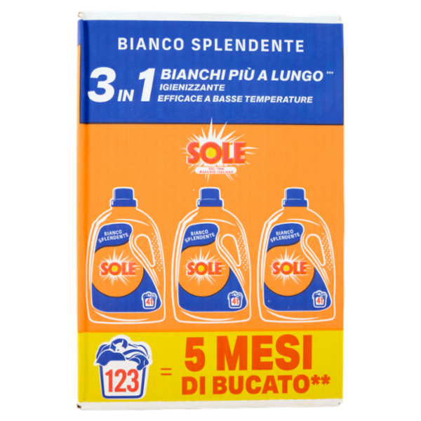 Sole Bianco Splendente (tripacco) 123 lavaggi 3 x 1,845 L