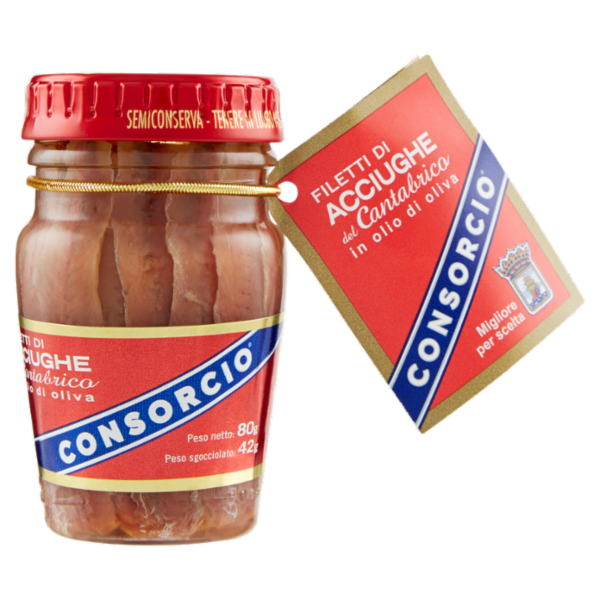 Consorcio Filetti di Acciughe del Cantabrico in olio di oliva 80 g