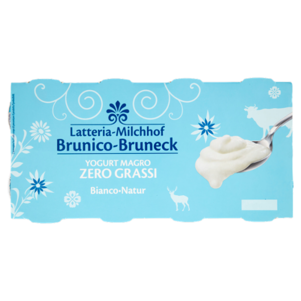 Latteria Brunico Yogurt Magro Zero Grassi Bianco 8 x 125 g
