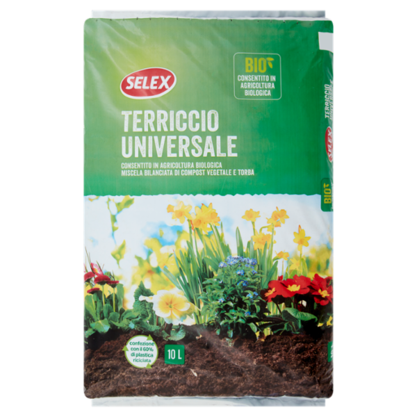 Selex Giardinaggio Terriccio per Piante d'Appartamento 10 L