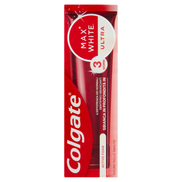 Colgate dentifricio sbiancante Max White Ultra Active Foam 50 ml