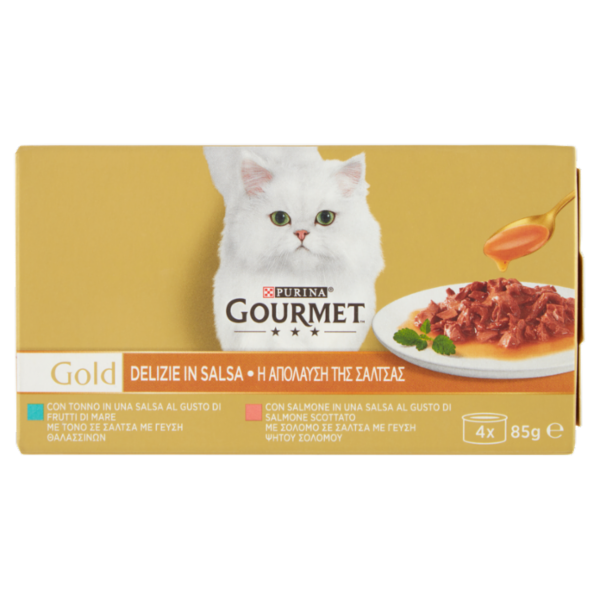 PURINA GOURMET Gold Delizie in Salsa Salmone / Tonno 4x85g