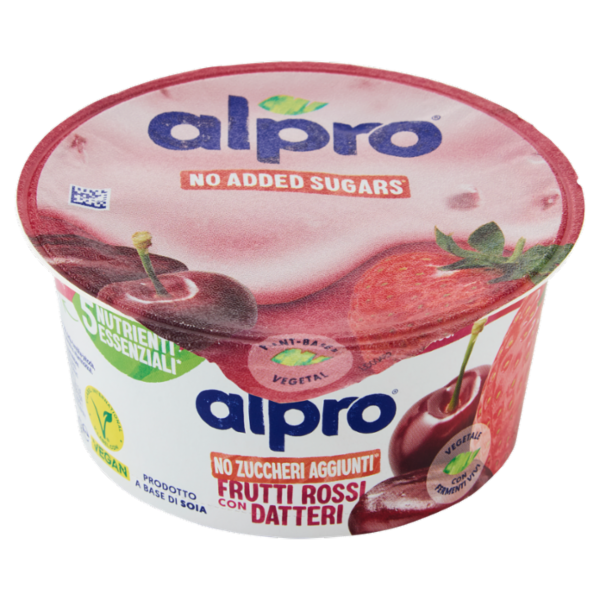 ALPRO Alternativa Vegetale allo Yogurt, Frutti Rossi, Senza Lattosio, Senza Conservanti, 135g