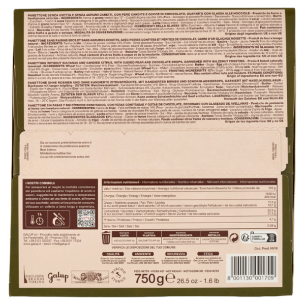 Galup Pere e Cioccolato 750 g