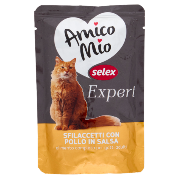 Selex Amico Mio Expert Gatto Sfilaccetti con Pollo in Salsa 85 g
