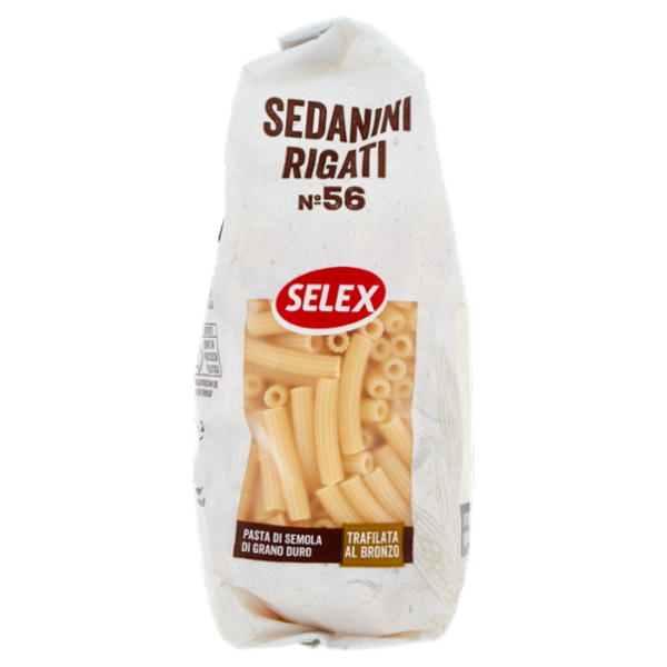 Selex Pasta di Semola Trafilata al Bronzo Sedanini Rigati 500 g