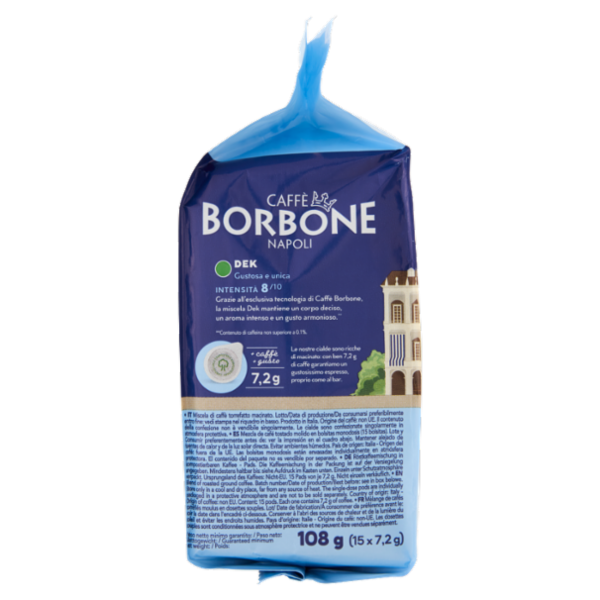 Caffè Borbone Miscela Dek Cialde Compostabili* 15 x 7,2 g