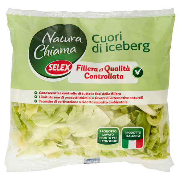 Selex Natura Chiama Cuori di Iceberg Lavati e Pronti per il Consumo 250 g