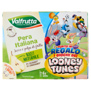 Valfrutta Pera Italiana Succo e Polpa Di Frutta 6 x 200 Ml