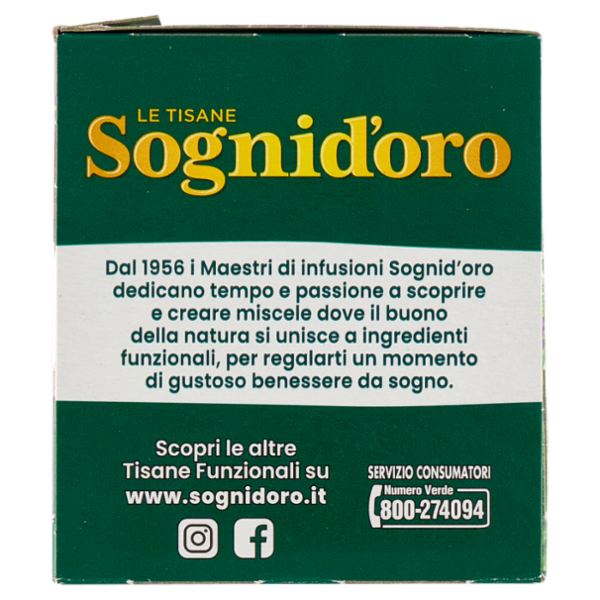 Sognid'oro le Tisane Melatonina con Melissa + 1mg di Melatonina bustine 16 x 2 g