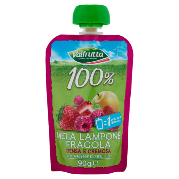 Valfrutta 100% Mela Lampone Fragola 90 g
