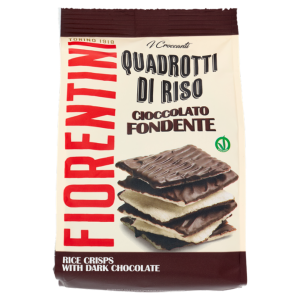 Fiorentini i Croccanti Quadrotti di Riso Cioccolato Fondente 80 g