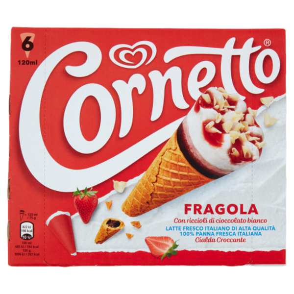 Cornetto Fragola 6 x 75 g