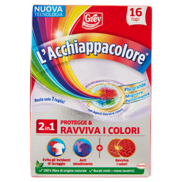 GREY l'Acchiappacolore Ravviva Colore 16 fogli