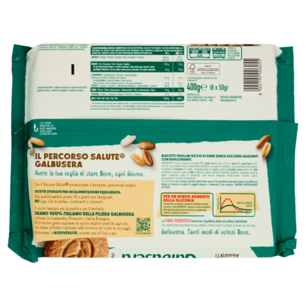 Galbusera BuoniCosi Senza Zuccheri Aggiunti con Avena e Riso 8 x 50 g