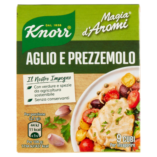 Knorr Magia d'Aromi Aglio e Prezzemolo Cubi 9 x 10 g
