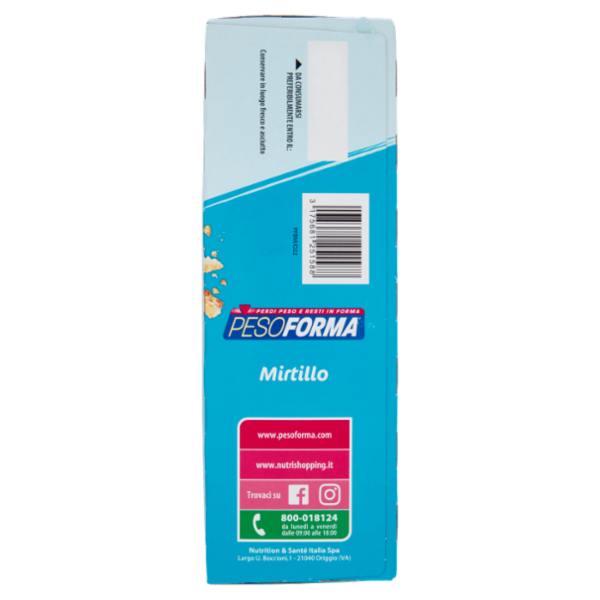 Pesoforma Biscotti gusto Mirtillo, sostitutivo del pasto per perdita e controllo del peso, 16 x 33g