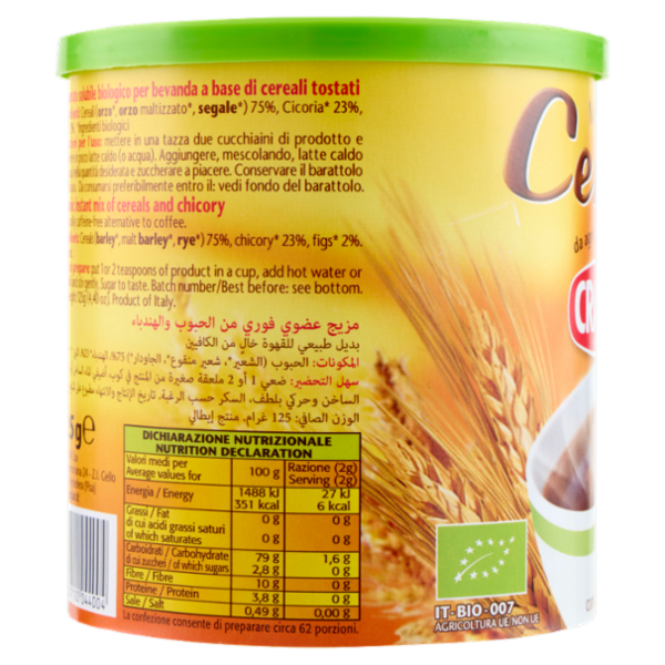 Crastan Bio Miscela di Cereali Solubile 125 g