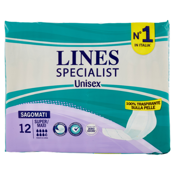 Lines Specialist Unisex Sagomati Super/Maxi 12 pz