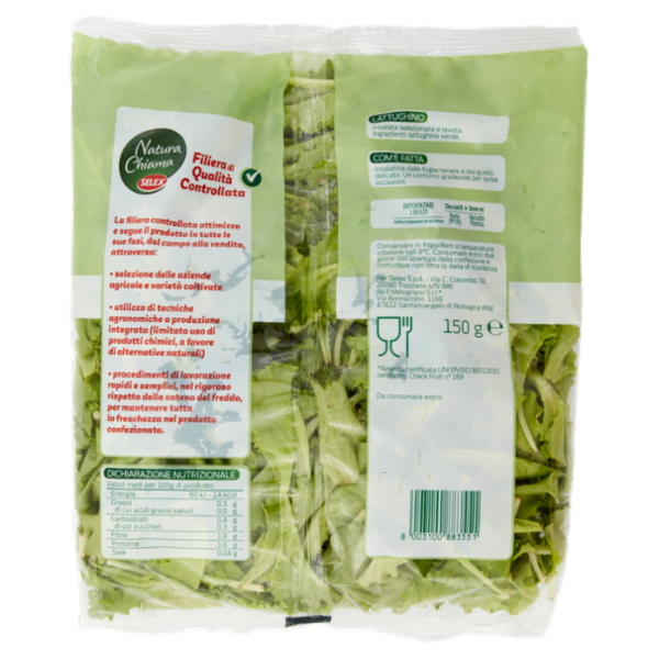 Selex Natura Chiama Lattughino Lavato e Pronto per il Consumo 150 g
