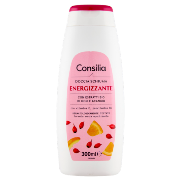 Consilia Doccia Schiuma Energizzante con Estratti Bio di Goji e Arancio 300 ml