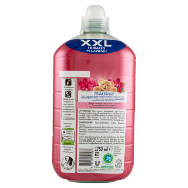 Coccolino Ammorbidente Concentrato Fresh & Protect Peonia Rossa & Mela 76 Lavaggi 1750 ml