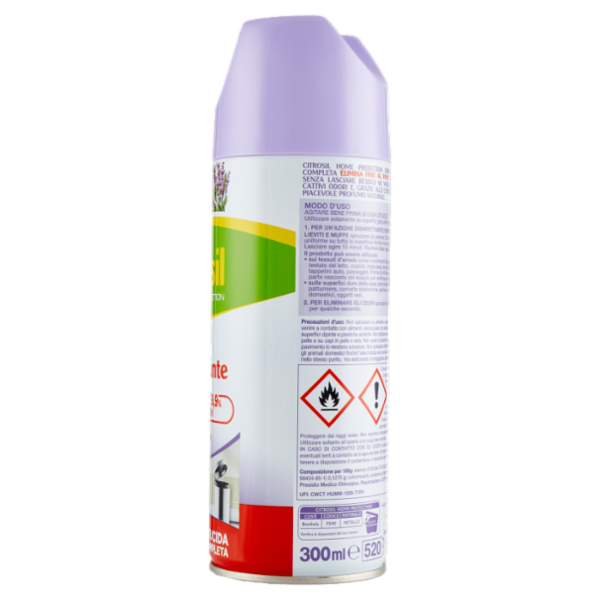 Citrosil Home Protection Spray Disinfettante con vere essenze di lavanda 300 ml