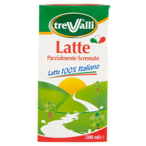 treValli Latte Parzialmente Scremato 500 ml