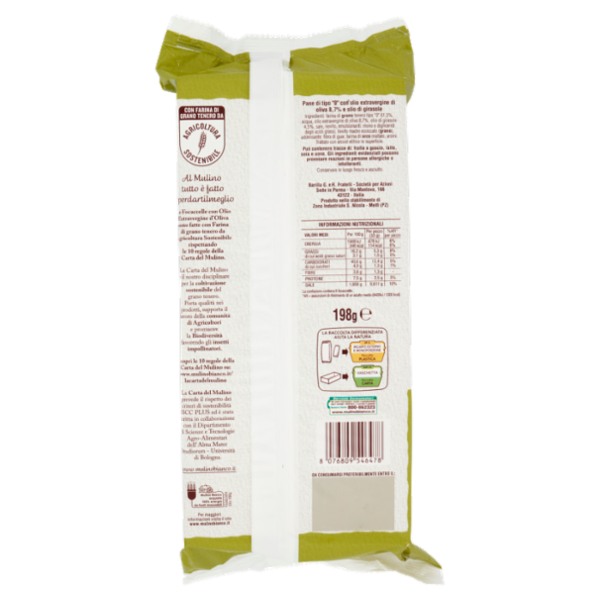 Mulino Bianco Focaccelle all'Olio Extra Vergine di Oliva Merenda Salata 198g