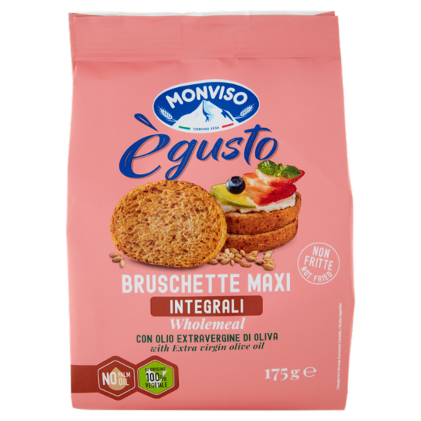 Monviso ègusto Bruschette Maxi Integrali con Olio Extravergine di Oliva 175 g
