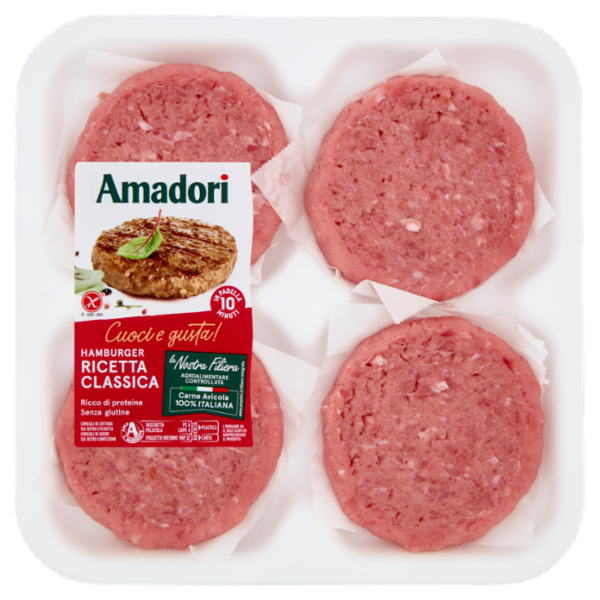 Amadori Hamburger Ricetta Classica 0,408 kg