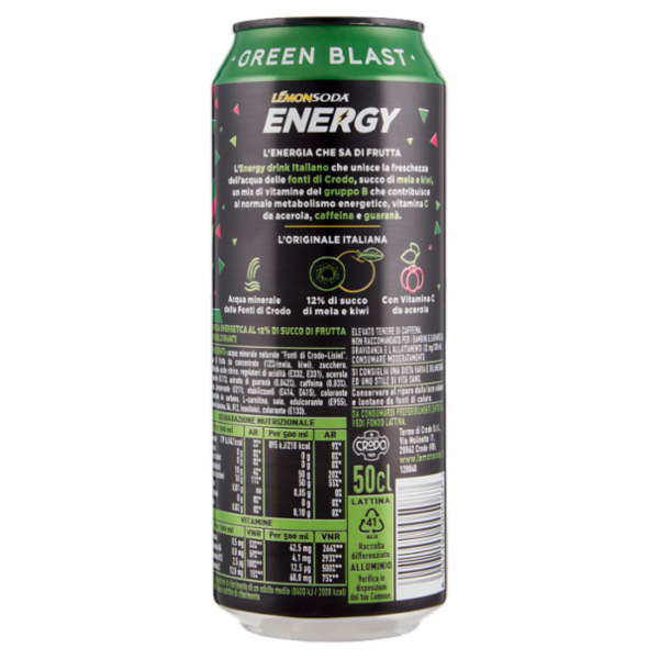Lemonsoda Energy con Guaranà Green Blast 50 cl