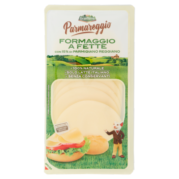 Parmareggio Formaggio a Fette con 15% di Parmigiano Reggiano 120 g