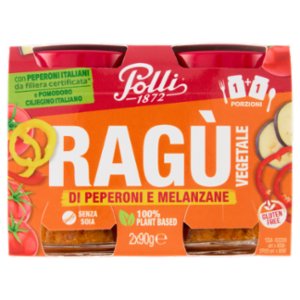 Polli Ragù Vegetale Di Peperoni e Melanzane 2 x 90 g