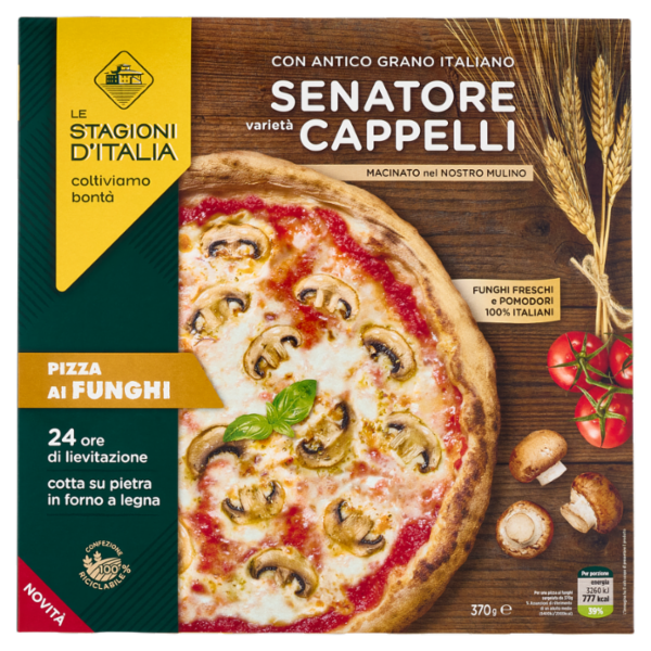 Le Stagioni d'Italia Pizza ai Funghi Senatore varietà Cappelli 370 g