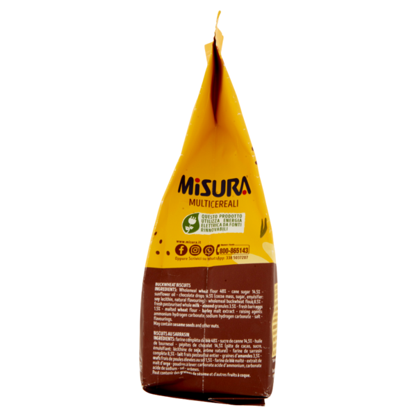 Misura Multicereali Grano Saraceno Gocce di Cioccolato e Mandorle 280 g
