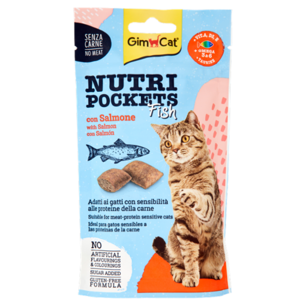GimCat Nutri Pockets Fish con Salmone 60 g