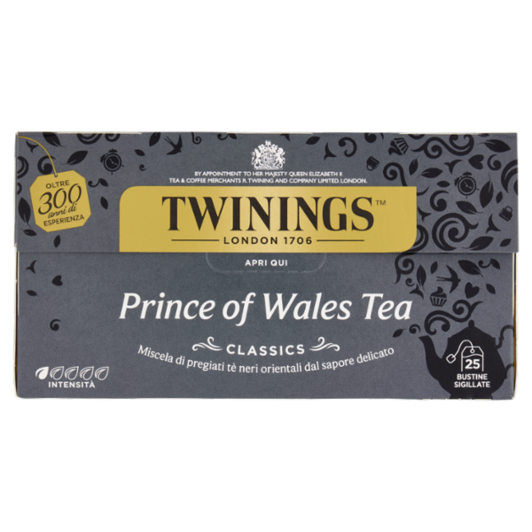 Twinings Prince of Wales Tea Tè Nero 25 filtri The 50 g