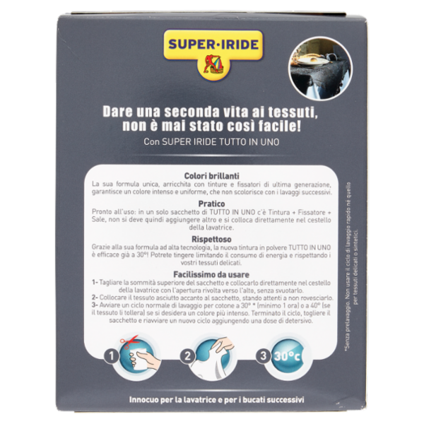 Super-Iride Tintura per Tessuti Tutto in Uno Grigio 350 g