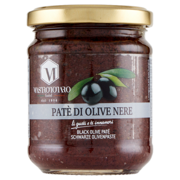 Mastrototaro food Patè di Olive Nere 180 g