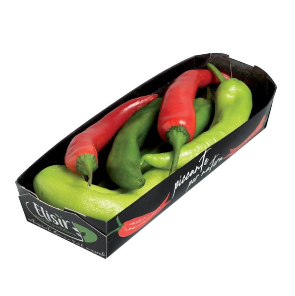 PEPERONCINI PICCANTI LUNGHI 200G. VASSOIO