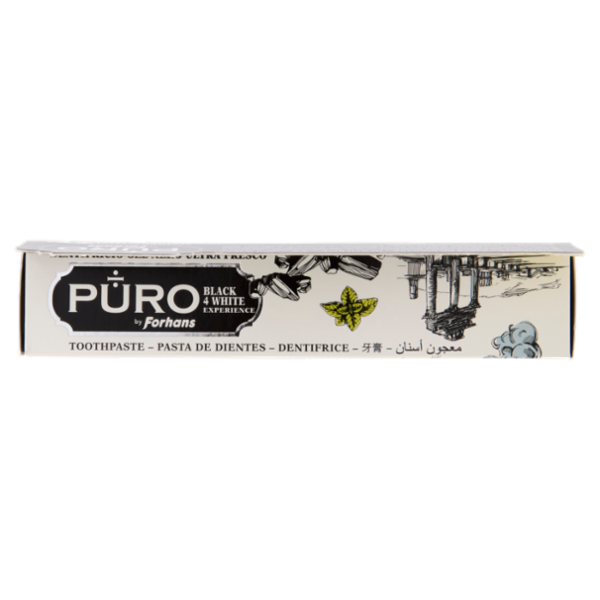 Puro by Forhans Black 4 White Experience Dentifricio Gel 75 ml