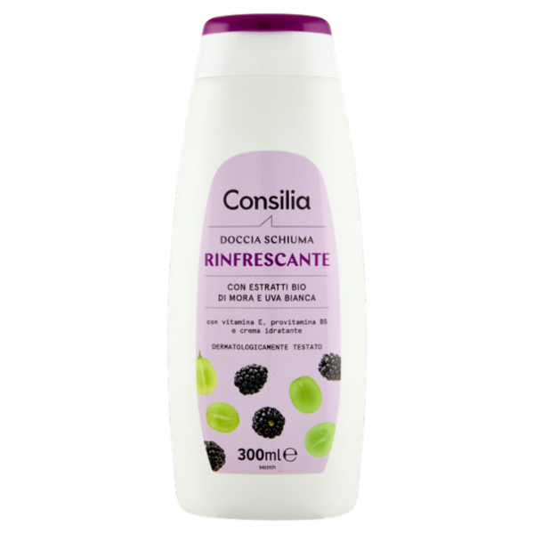 Consilia Doccia Schiuma Rinfrescante Mora e Uva Bianca 300 ml