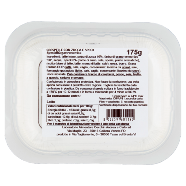 Cecchin la Crespella Zucca e Speck 175 g