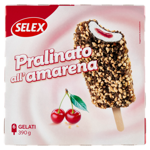 Selex 6 Gelati Pralinati all'Amarena 390 g