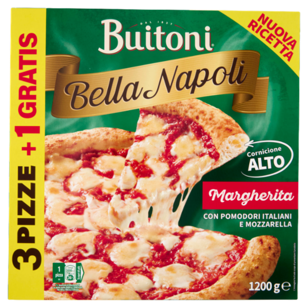 Buitoni Bella Napoli Margherita 3+1 Pizza surgelata 1200 g