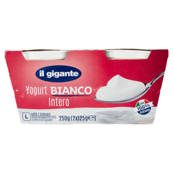 IL GIGANTE Yogurt Bianco Intero 2 x 125 g