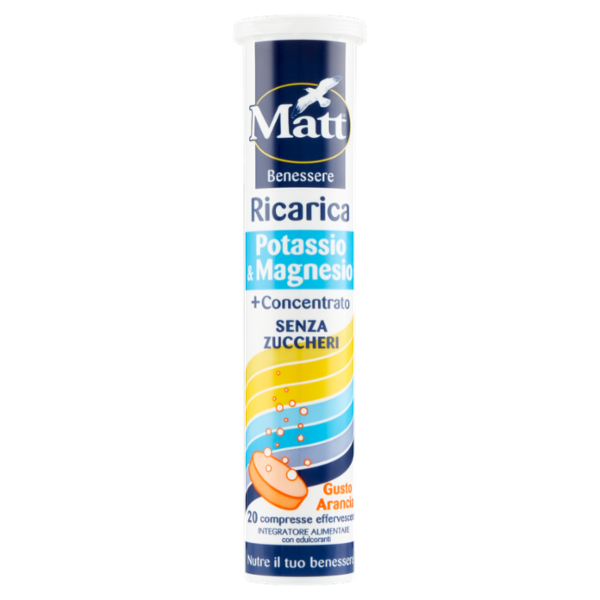 Matt Benessere Ricarica Potassio & Magnesio 20 compresse effervescenti 90 g