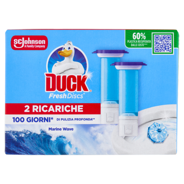 Duck Fresh Discs - Doppia Ricarica, Fragranza Marine 2 x 36ml